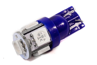 Светодиодная лампа AllLight T10 5 диодов 5050 W2,1x9,5d 12V BLUE