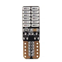 Светодиодная лампа AllLight T10 24 диода 4014 W2,1x9,5d 12V RED + обманка и драйвер