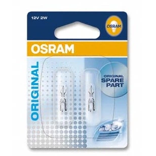 Вказівна лампа розжарювання OSRAM 2722-02B W2W 12V W2x4.6D 10X2 Blister