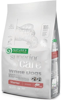 Сухой беззерновой корм для щенков Nature's Protection Superior Care White Dogs Grain Free Starter All Breeds 1.5 кг (4771317456694)