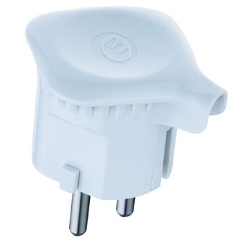 Переносная евро вилка Electraline 90° 16A /250В белая (55023)