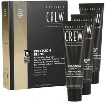 System maskowania siwych włosów American Crew Precision Blend Natural Gray Coverage Dark 3 x 40 ml (738678248355)