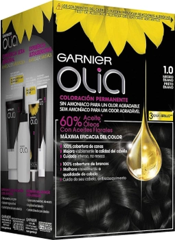 Farba kremowa bez utleniacza Garnier Olia Permanent Coloring 1.0 Black Ebony 60 ml (3600541234321)