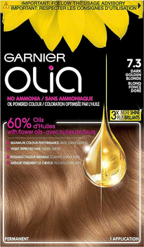 Farba kremowa z utleniaczem Garnier Olia Permanent Coloring 7.3 Golden Dark Blonde 200 g (3600541548367)