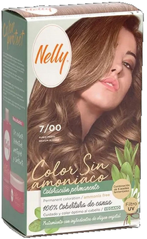 Farba kremowa bez utleniacza Tinte Pelo Nelly S-Amoniaco 7 Rubio Medio 60 ml (8411322244416)
