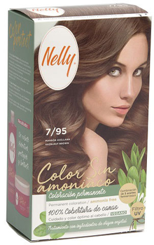 Farba kremowa bez utleniacza Tinte Pelo Nelly S-Amoniaco 7.95 Marron Avellana 60 ml (8411322244461)