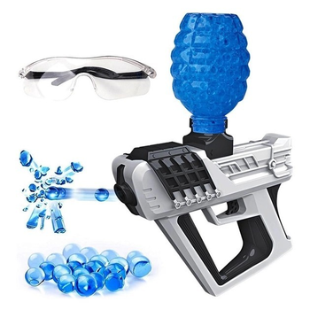 Акумуляторний водяний пістолет з гідрогелевими кульками орбіз Water Bullet Gun білий