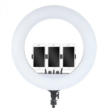Кольцевая светодиодная LED лампа RIAS RL-21 54см на 3 держателя с пультом ДУ и чехлом (4_00543)
