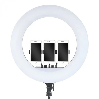 Кольцевая светодиодная LED лампа RIAS RL-18 45см на 3 держателя с пультом ДУ и чехлом (4_00547)