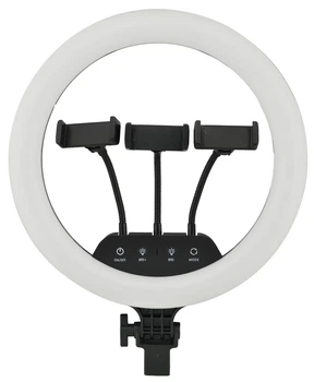 Кольцевая светодиодная LED лампа RIAS LS-360 36см на 3 держателя с пультом ДУ (2_009791)