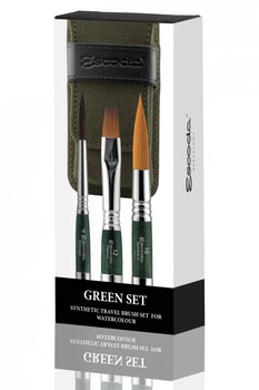 Набор кистей для акварели Travel GREEN Escoda