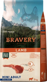 Сухий корм BRAVERY Lamb Mini Adult для дорослих собак дрібних порід з ягнятком