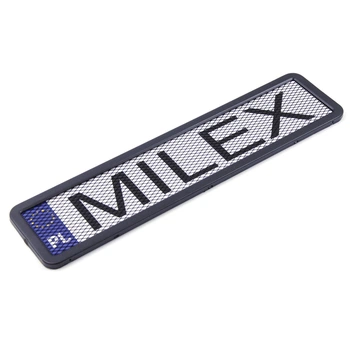 Рамка номера чорна матова з сіткою (1шт) нержавіюча сталь "Milex" RT-25352