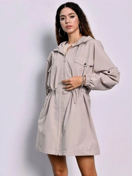 Вітрівка з капюшоном жіноча Veto Jeans 190133 S Бежева (2200005035412)
