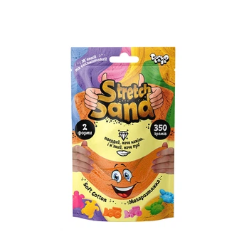 Набор креативного творчества "Stretch Sand" Danko Toys STS-04-02U пакет 350 гр Оранжевый