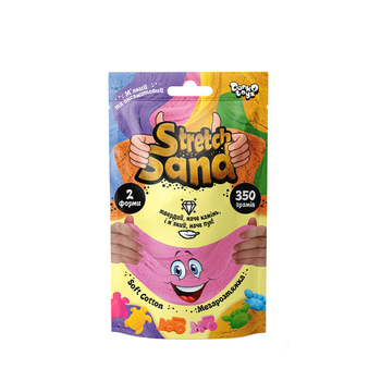 Набор креативного творчества "Stretch Sand" Danko Toys STS-04-02U пакет 350 гр Розовый