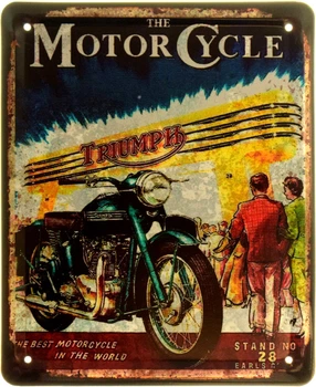 Металлическая табличка "Triumph Bonneville (The Motorcycle Triumph)" (ms-103908)
