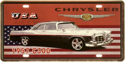 Металлическая табличка "Chrysler C300 (1957)" (ms-104006)