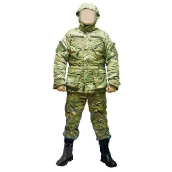 Зимовий камуфляжний костюм, бушлат та штани Мультикам -20 C Pancer Protection 54