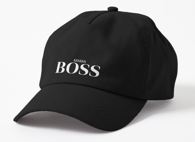 Кепка Унисекс Malfini с принтом Мама Boss для мамы Черный