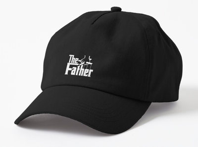 Кепка Унисекс Malfini с принтом Отец The father для папы Черный