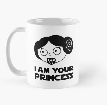 Чашка Керамічна кружка з принтом Я твоя принцеса I am your princess для дочки Біла 330 мл