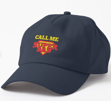 Кепка Унисекс Malfini с принтом Зови меня супер папой Call me super dad Темно-синий