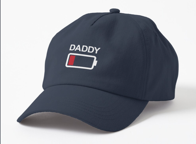 Кепка Унисекс Malfini с принтом Daddy села батарейка для папы Темно-синий