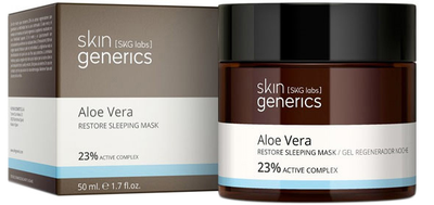 Żel do twarzy Skin Chemists London Generics Aloe Vera Restoring Night Gel Cream 23% Active Complex 50 ml (8436559340243)