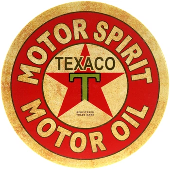 Металлическая табличка "Texaco (Motor Spirit, Motor Oil)" (ms-001371)