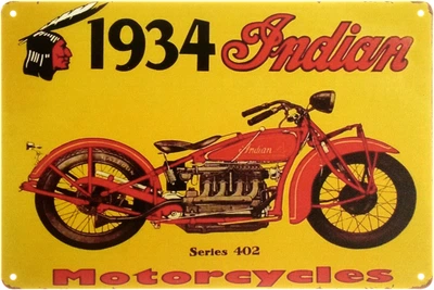 Металлическая табличка "Indian Series 402" (ms-00386)