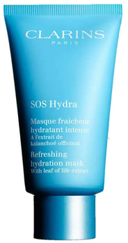 Гелева маска для обличчя Clarins Sos Hydra Refreshing Hydration Mask 75 мл (3380810177572)