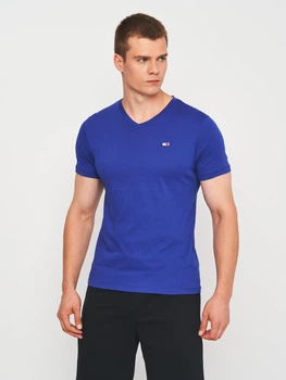 Футболка бавовняна довга чоловіча Tommy Hilfiger 10274.50 S Фіолетова