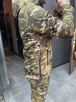 Куртка тактична на флісі, Мультикам, розмір S, підкладка - фліс, демісезонна куртка для військових