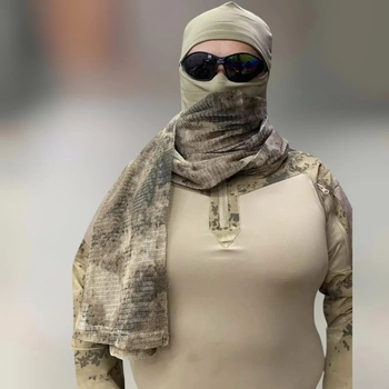 Арафатка военная тактическая, камуфляж, мужской головной платок, шарф летний в сетку прямоугольный