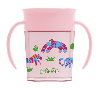 Butelka do karmienia Dr. Brown's 360 Tumbler Without Spout Pink With Handles 200ml (72239323793)