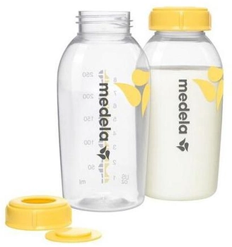 Zestawy butelki Medela Milk Bottle Set 2 Uts Biały 2 × 250 ml (7612367022095)
