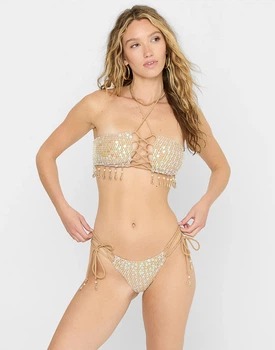 Купальний топ бандо Beach Bunny S Бежевий (B2328T3-nude)