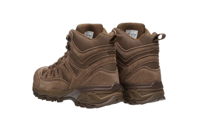 Чоловічі високі черевики Mil-Tec Squad Boots 5 brown демісезонні на шнурівці для туризму і походів польові з натуральної замші посилений носок і п'ята 40