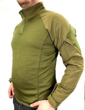 Рубашка мужская с длинным рукавом, футболка камуфляжная для военных и армии ВСУ, Хаки М