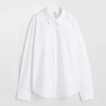 Рубашка длинный рукав белая H&M 104см (400093139)