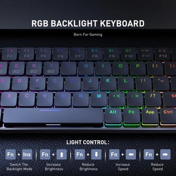 Проводная механическая клавиатура Onikuma G29 RGB black