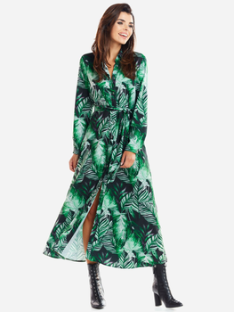 Sukienka koszulowa damska w kwiaty Awama A324 106881 XL Zielona (5902360544802)