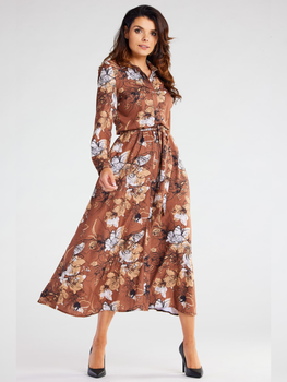 Плаття Awama A467 1220670 XL Brown/Pattern (5902360561724)