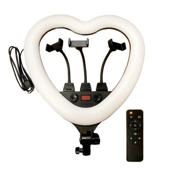 RGB LED лампа для фото з пультом UKC MJ 48 19" 48 cm Remote (Heart Style) Серце