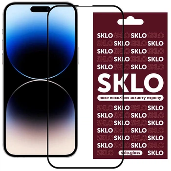 Защитное стекло SKLO 3D для Apple iPhone 15 Plus / iPhone 16 Plus с диагональю экрана 6.7, с полной проклейкой, защитой от царапин, сколов и повреждений дисплея
