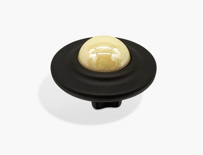 Меблеві ручки для комода, тумби, шафи Pearl ball чорні на один гвинт