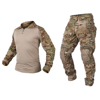 Тактичний демісизонний військовий костюм IDOGEAR G3 Multicam Убакс та Штани із захистом колін XL Мультикам IDD002680009-2