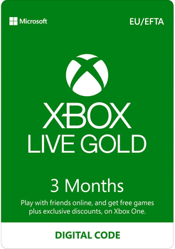 Game Pass Microsoft ESD XBox Live Gold na 3 miesiące (S2T-00009)