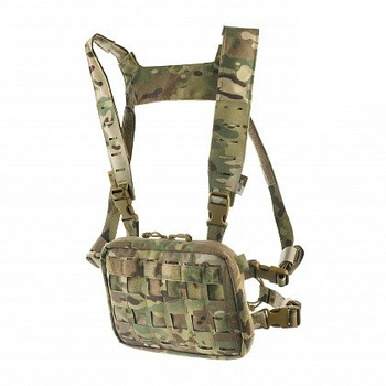Нагрудна сумка-рюкзак M-Tac Chest Rig Military Elite Multicam - для пістолета, обойми, телефону, ліхтарика, турнікету, мультитулу та рації